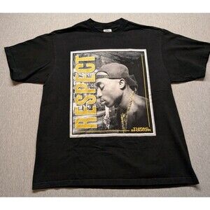 Tupac Shakur Mens Shirt Size 2XL Black Respect Short Sleeve SHAKA WEAR